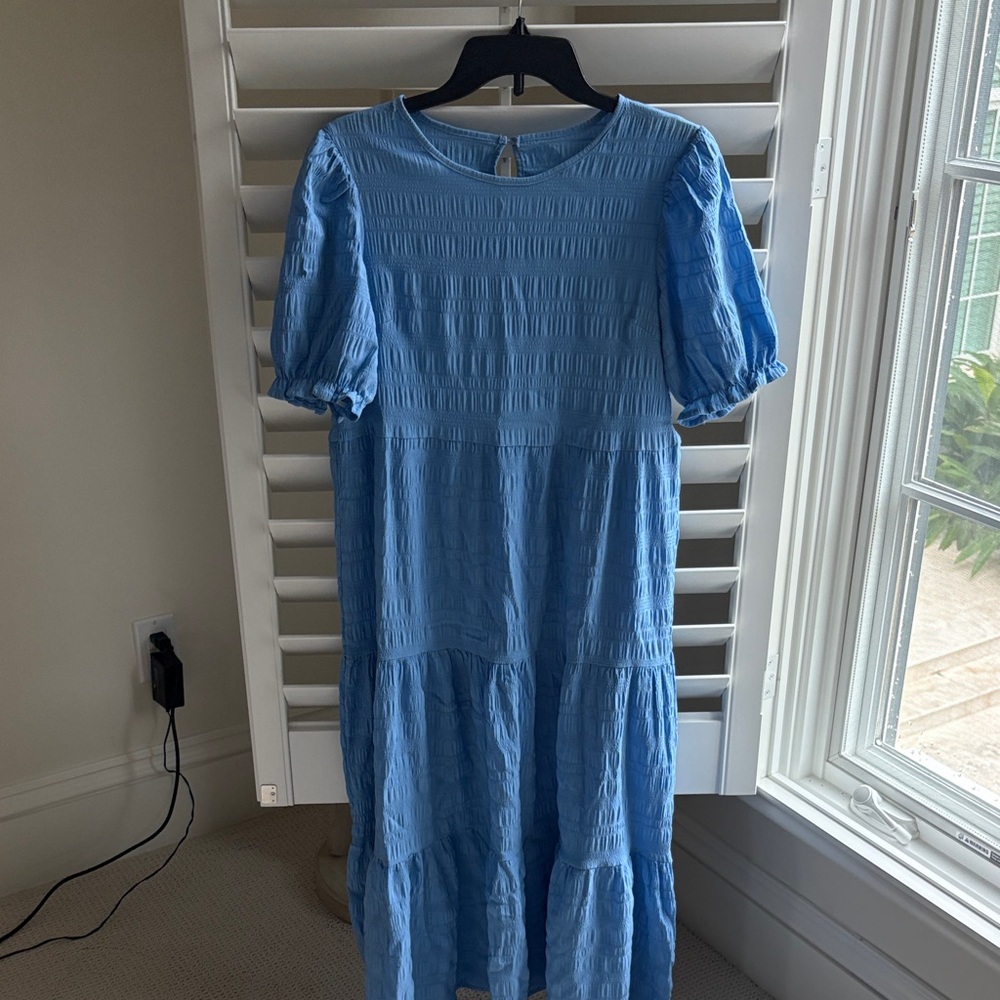 Amazon Light Blue Long Sleeve Dress